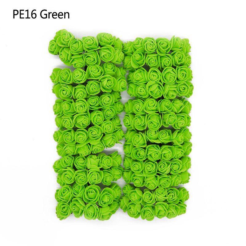 72/144Pcs Mini Artificial PE Foam Flower Head DIY Rose Bear Scrapbook Wedding Birthday Party Home Fake Flower Decoration