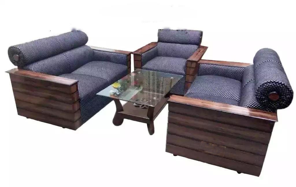 Box Sofa malaysian process wood without center table,S-355