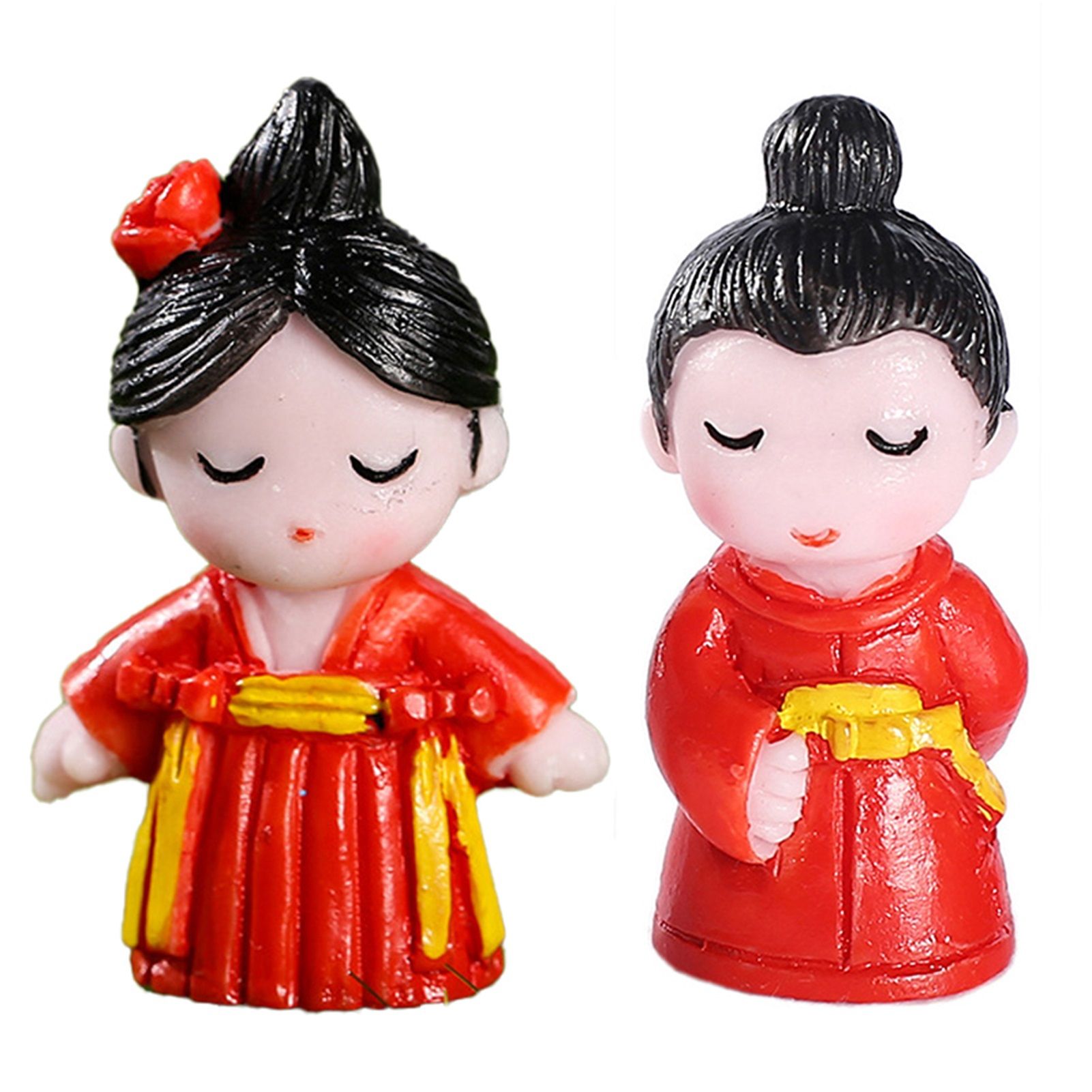 Couple Statues Eye-catching Dollhouse Cake Decoration Couple Figurines