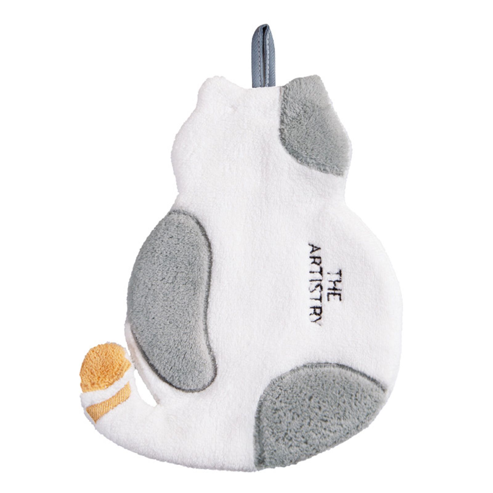 Washing Rag Cartoon Shape Adorable Cat Embroidered Fluffy Hand Towel