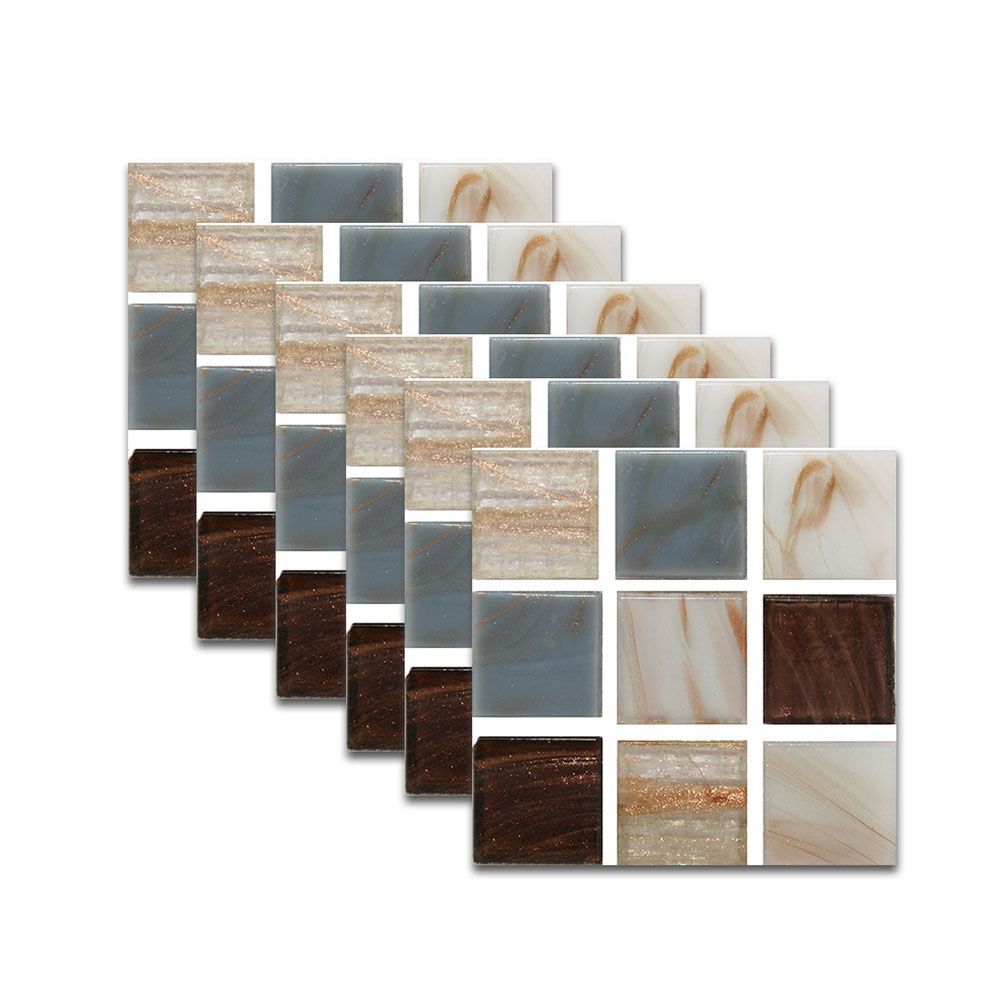 Yfashion 6 Sheets/set Kitchen Waterproof Oil-proof Wallpaper Removable PVC Decals Bathroom Stickers