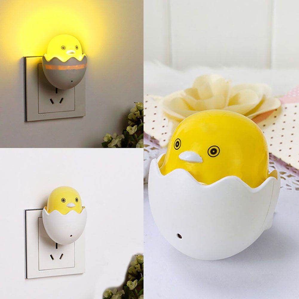 Eu Plug Duck / Owl Wall Socket Light-Control Sensor Led Night Light Bedroom Lamp - Table Lamp