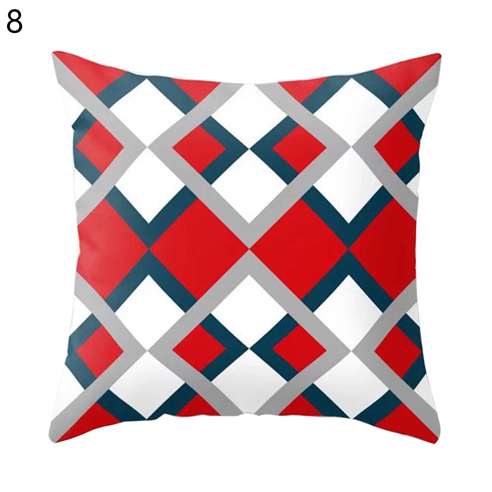lowcase Soft Texture Colorfast Geometric Printed Cushion Throw Case