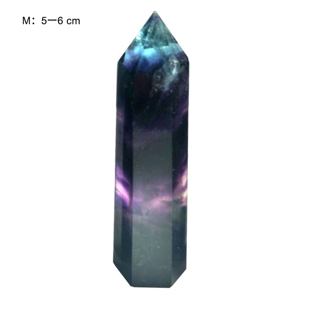 Natural Colorful Hexagonal Fluorite Quartz Healing Stone Home Desk Decor Gift