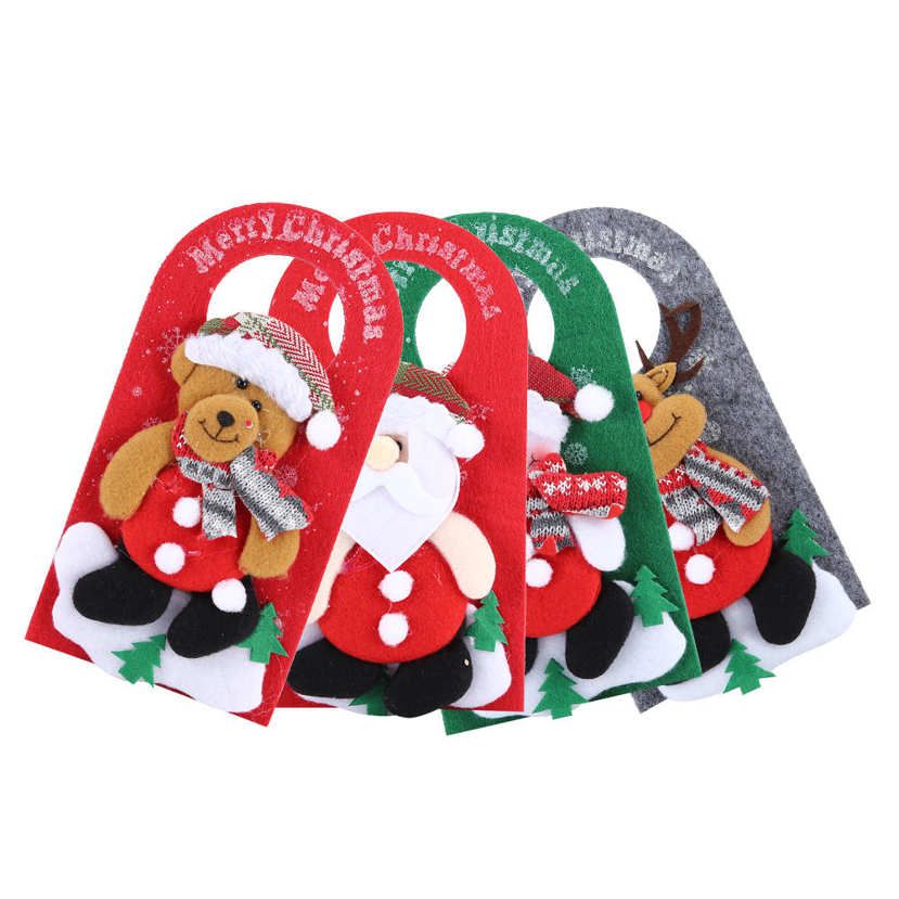 4PCS/Set Christmas Door Ornaments Cartoon Hanging Pendants for Hotel Shop Window Decorations