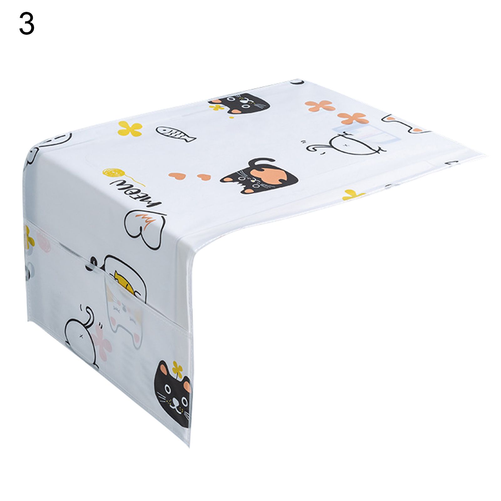Microwave Top Protector Double Pockets Oil Proof PEVA Machine Scratch Proof Toaster Oven Dust Cover Kitchen Accessories