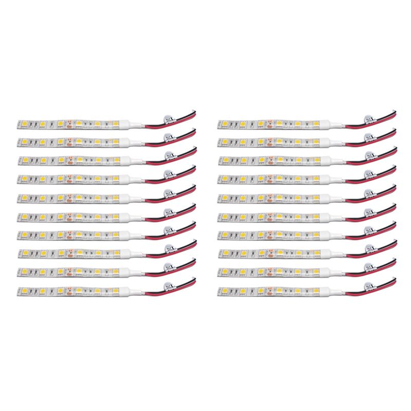 20Pcs 10cm Waterproof Red 5050 LED Strip Lights DC 12V Caravan Boat Car