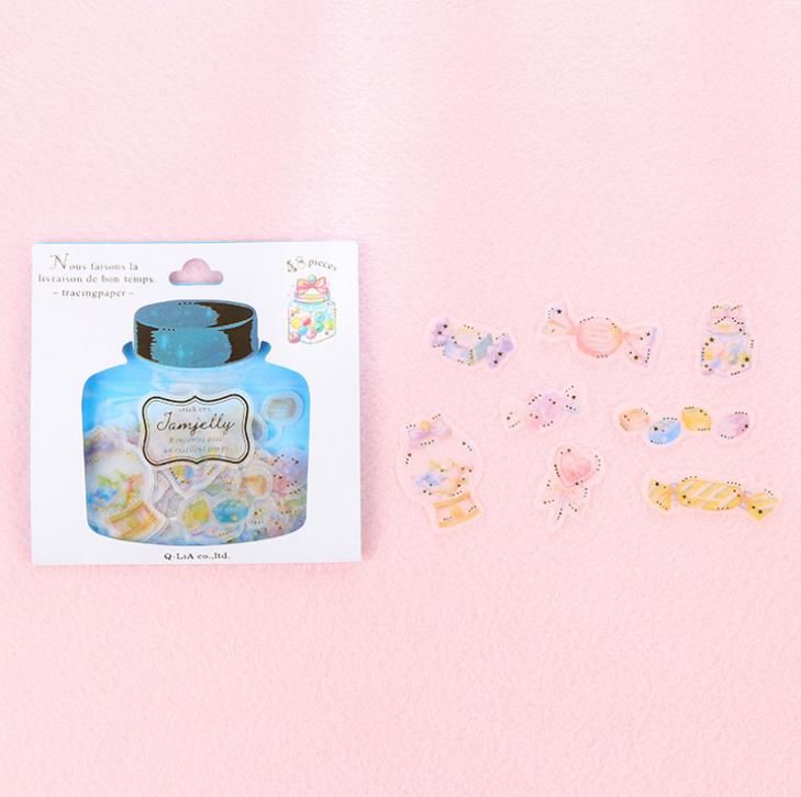 48 Pcs/pack Cartoon Floating Bottles Gold Stamping Decorative Pvc Stickers DIY Scrapbooking Photo Album Diary Label Sticker Toys