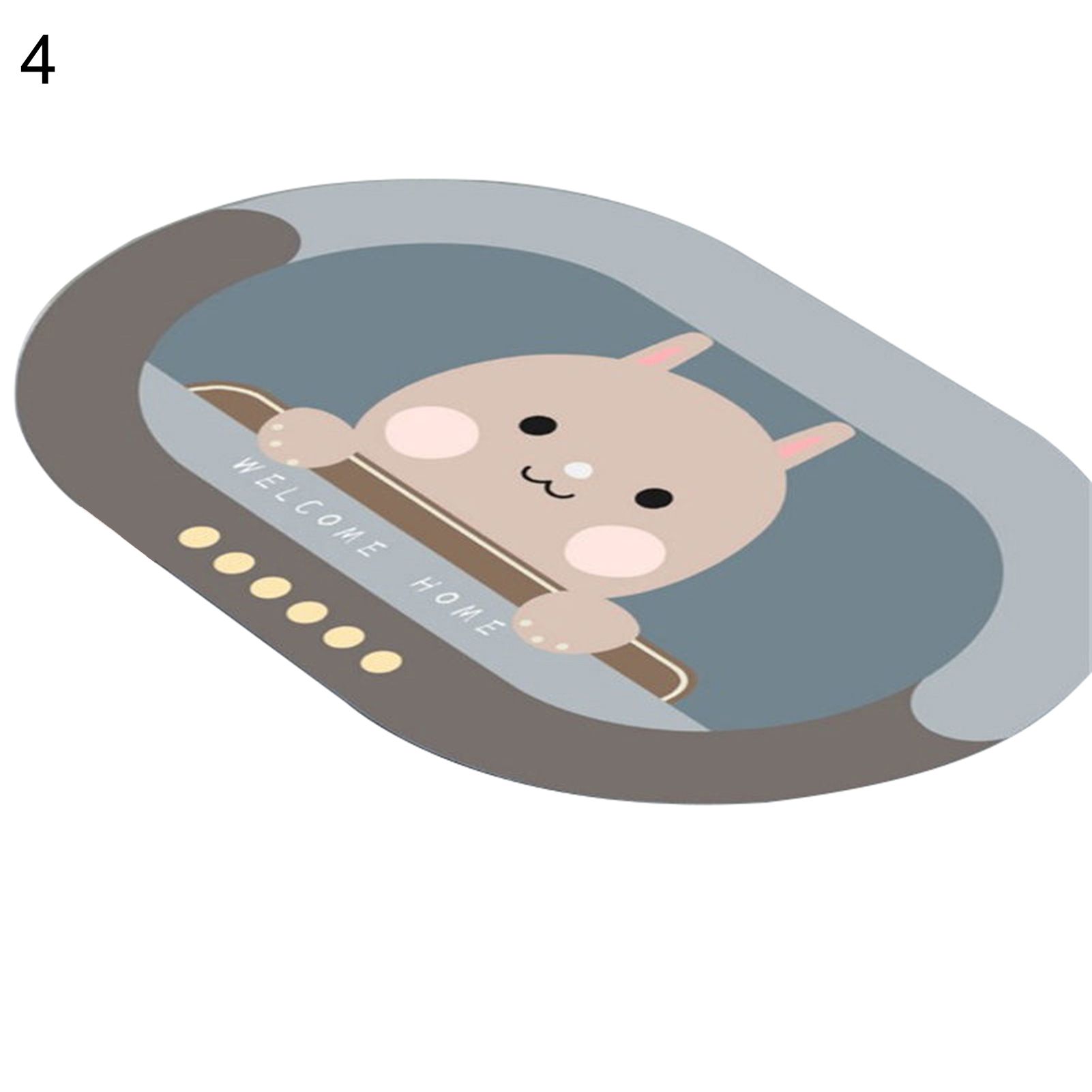 Entrance Doormat Super Absorbent Stain Resistant Quickly Dry Shockproof Simple Colors Floor Mat for Bathroom
