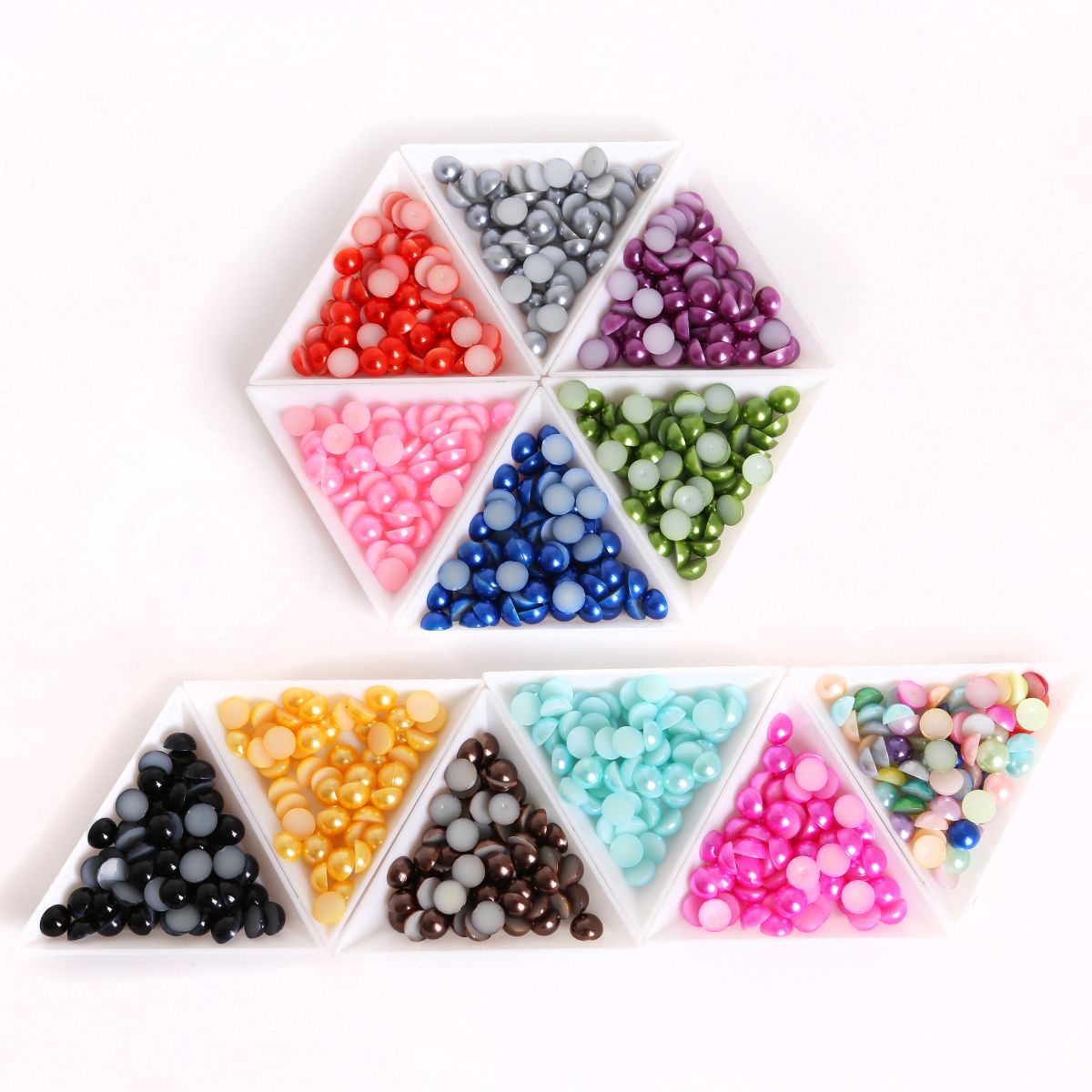 200 Pcs/Pack Half Round Flat Bottom Non-porous ABS Imitation Pearl Acrylic Spacer Beads 8mm for DIY Jewelry Making Discoveries
