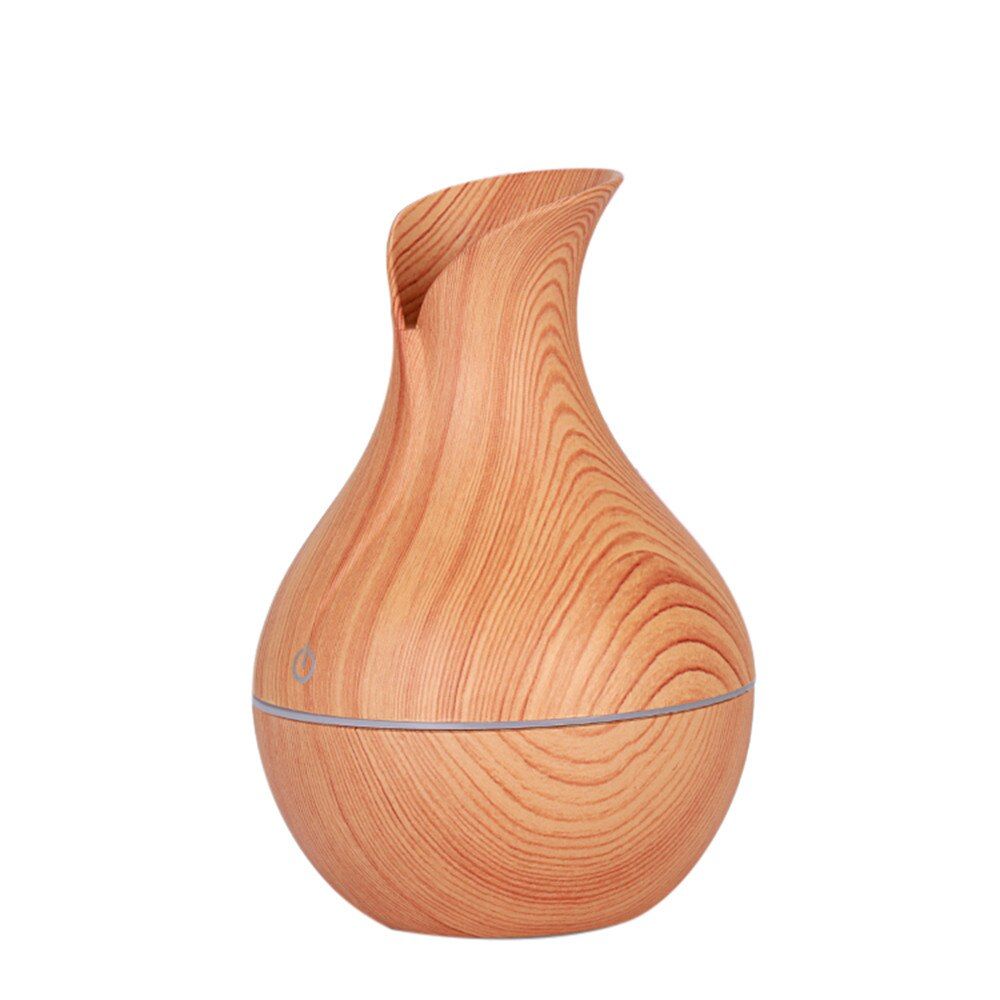 35# Ultrasonic Air Humidifier Aroma Essential Oil Diffuser with Wood Grain 7 Color Changing LED Lights for Office Home
