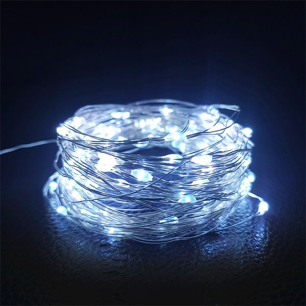 2M 5M 10M LED Fairy String Lights Remote Control USB New Year Holiday Light  For Home Bedroom Decoration--Warm White--5M
