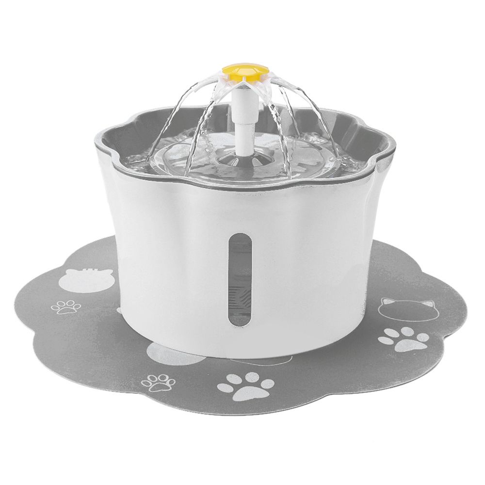 Cat Water Fountain 2.6L/88oz Pet Water Fountain Drinking Water Fountain for Cats Automatic Water Fountain for Cats, Dogs, Small Animals (Grey)