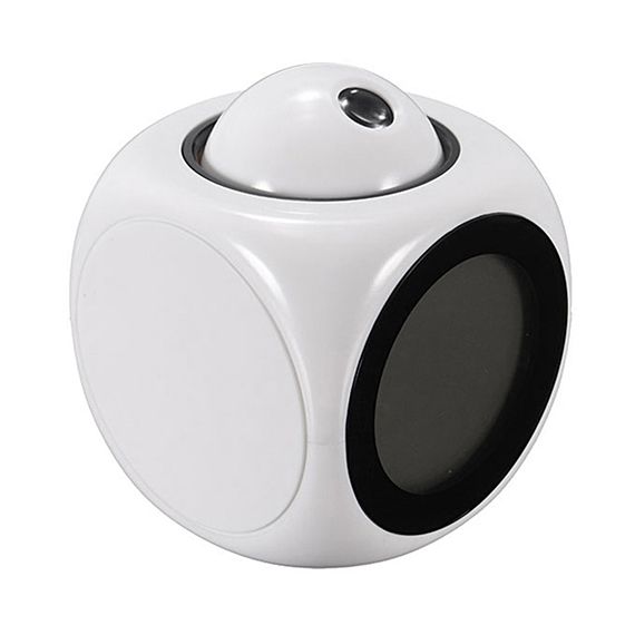 Ehousehold Novelty Time Temp LCD Display Voice Time Teller Snooze Projection Alarm Clock