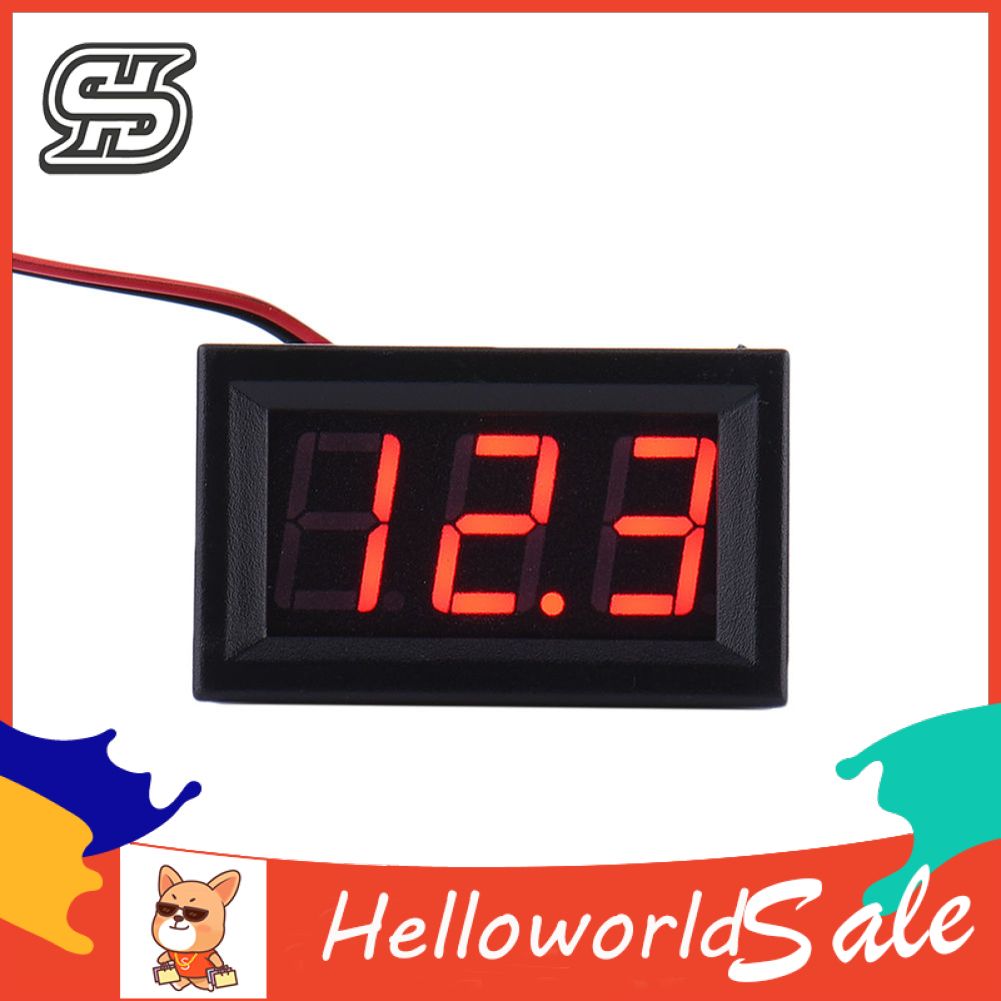 0.56inch Screen 2-Wireni Voltmeter LED Panel 3-Digital Display Voltage Meter