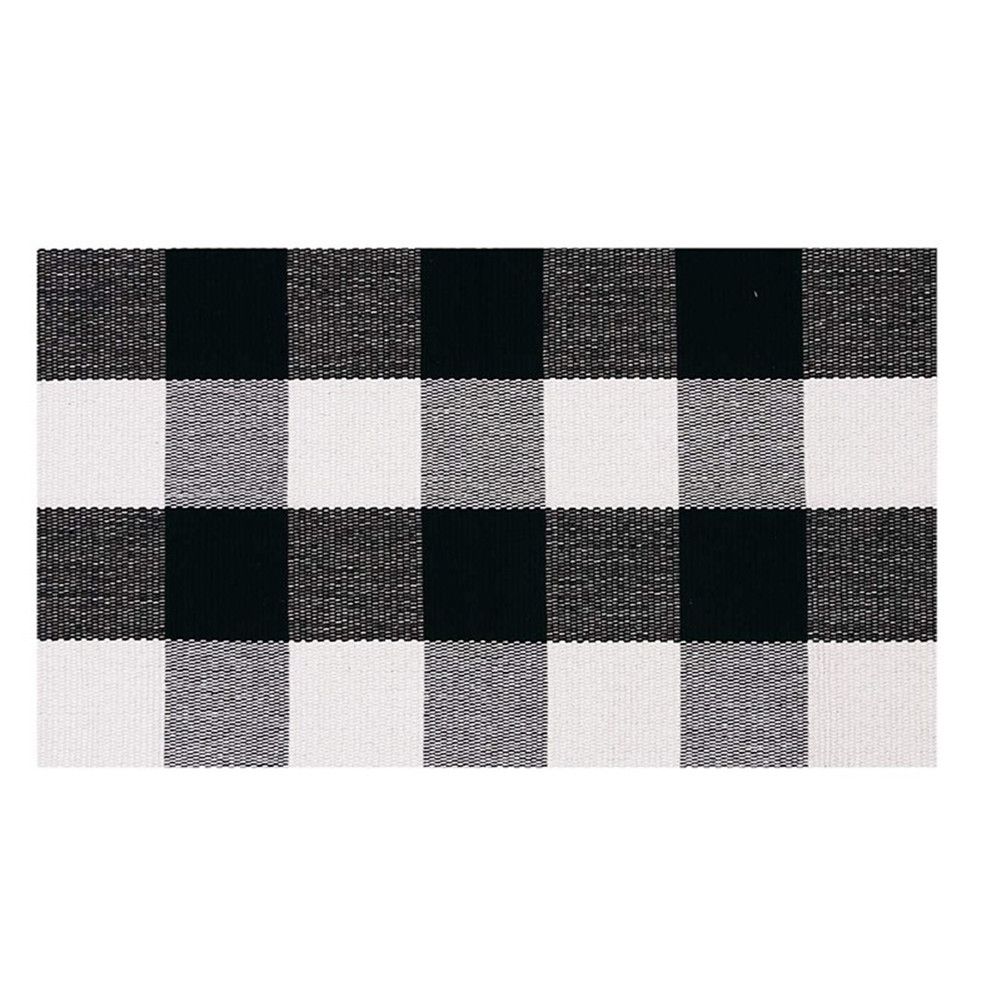 Yfashion Carpet Doormat Cotton Plaid Floor Door Kitchen Bathroom Outdoor Porch Laundry Woven Carpet