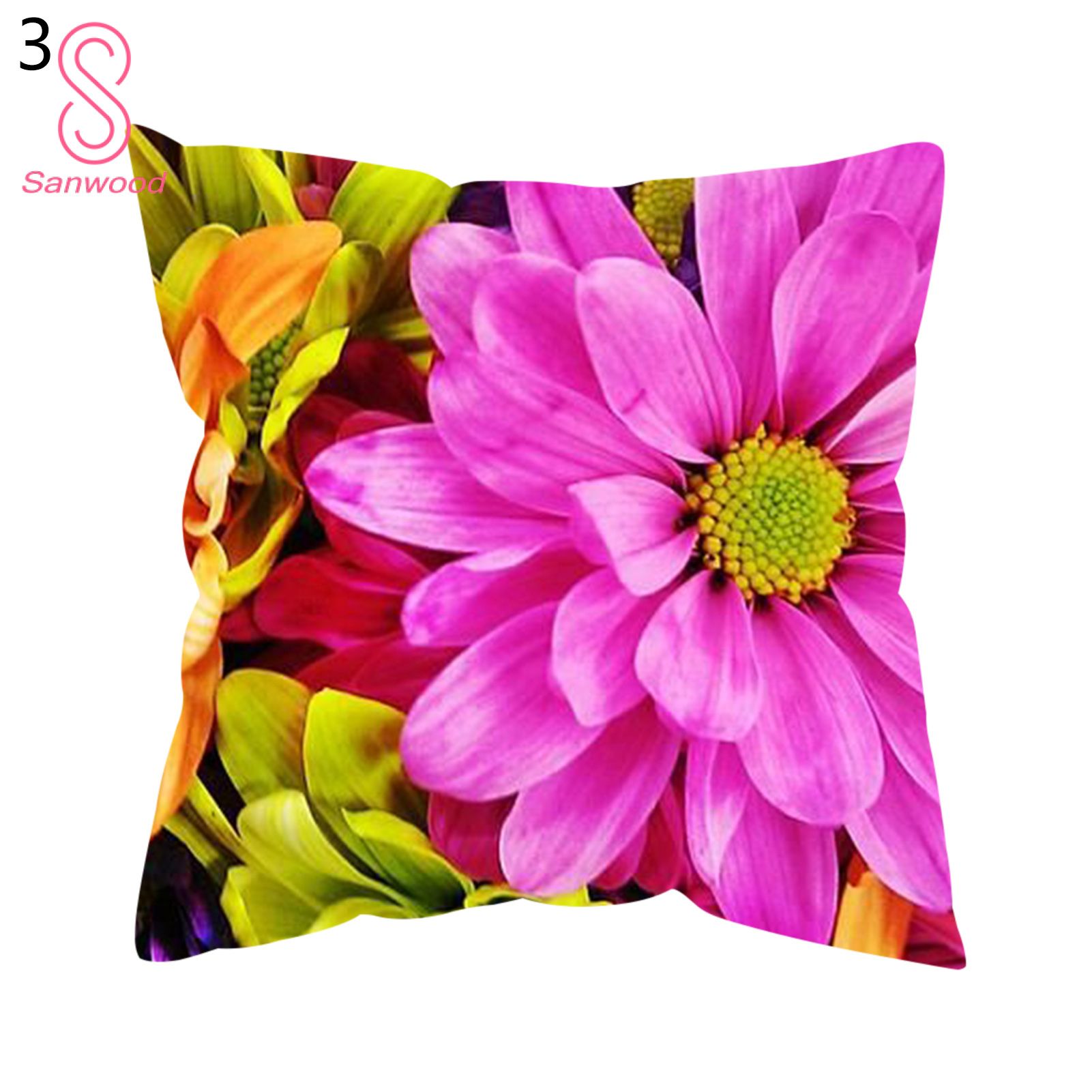Cushion Case Eye-catching Multicoclor Floral Pted Sofa Cushion Slip Case