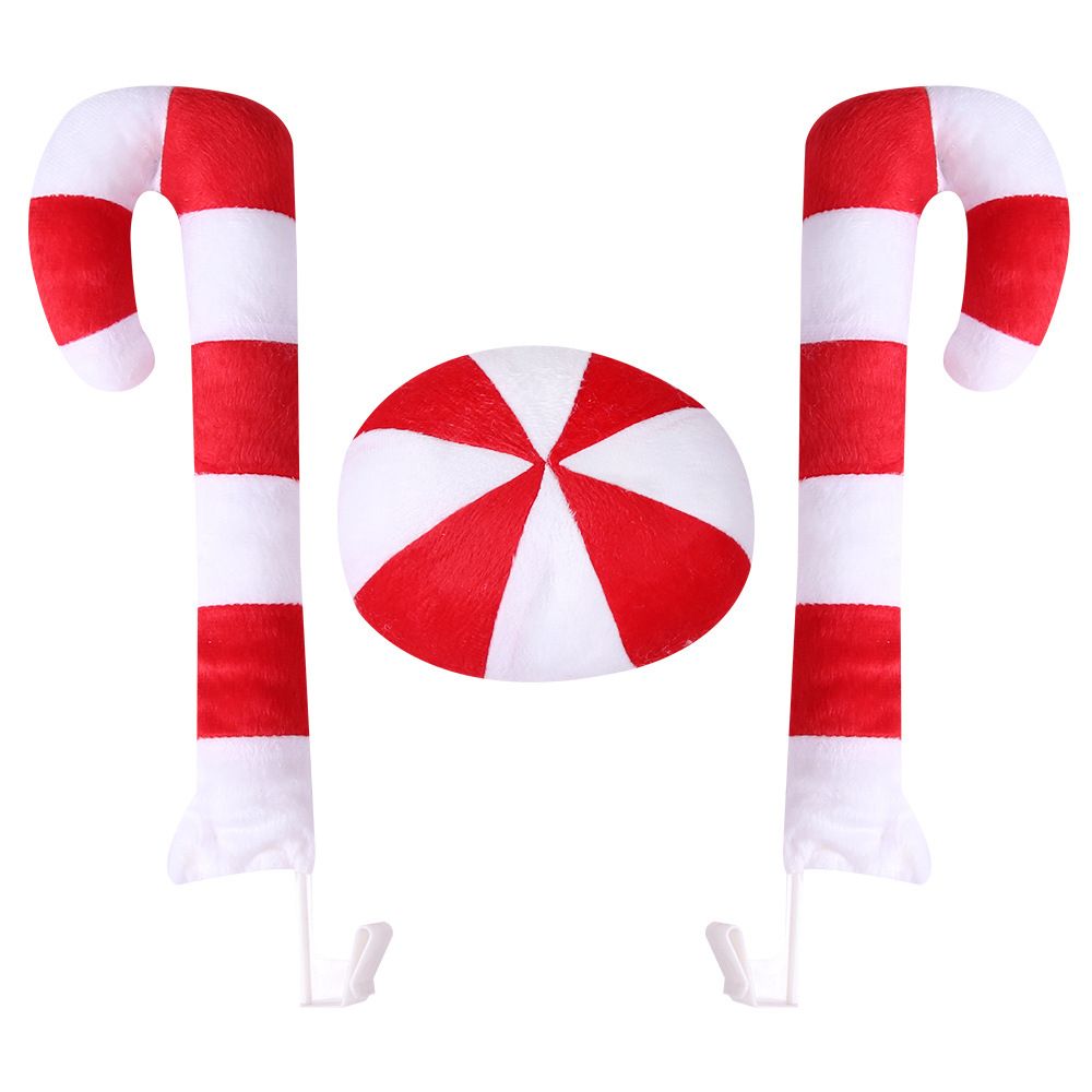 Cute Vehicle Nose Horn Costume Set and Red Nose Christmas Supplies Rudolf Reindeer Christmas Car Decor Pendant Crutch