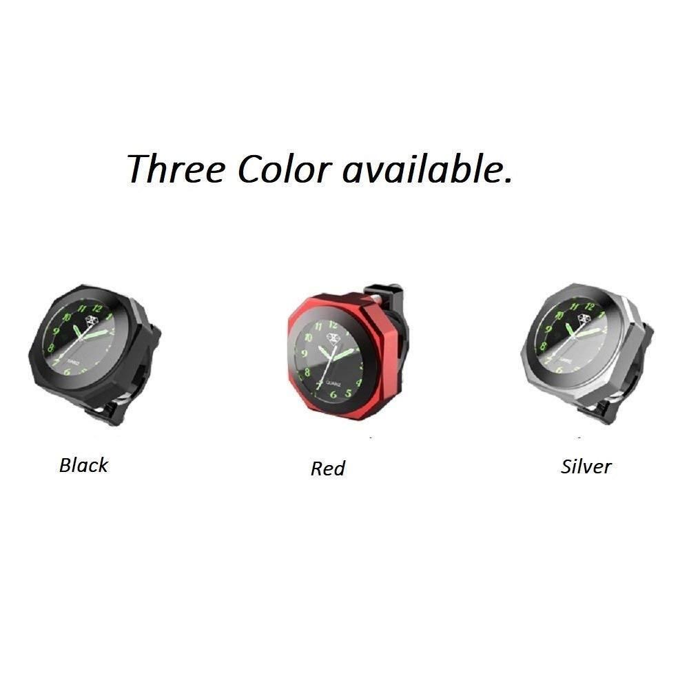 Motorcycle Luminous Alloy Clock Time Gauge Cool Styling Waterproof Clock Decoration