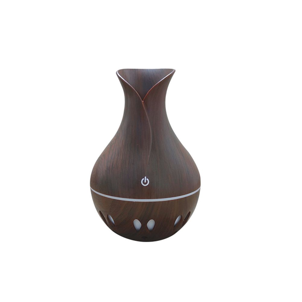 Yfashion USB Wood ain Air Humidifier Aromatherapy Diffuser with 7 Colors Change Night Light
