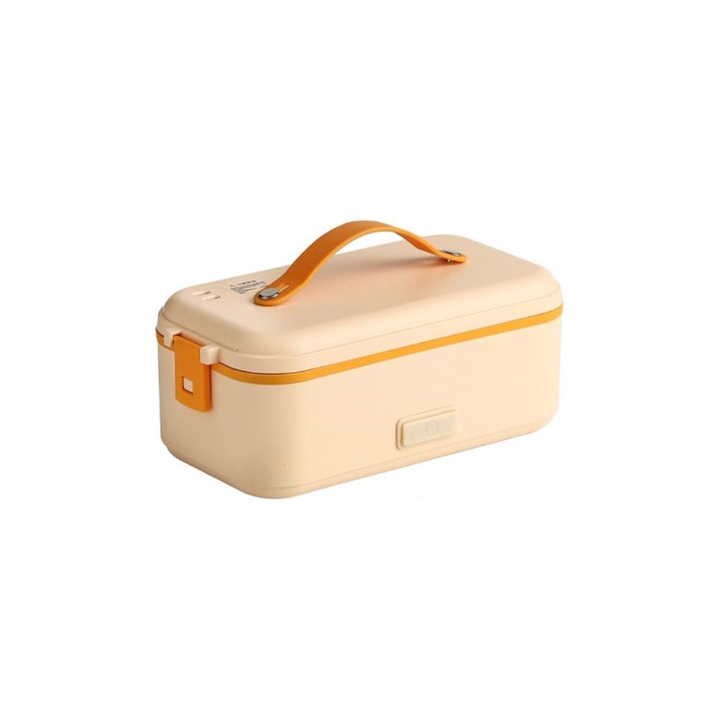 GC Portable Bento Case With Silicone Handle Quick Cooking Electric Heating Lunch Box Food Container color:Avocado Green 3 Layers