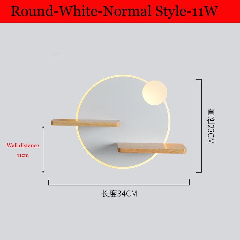 LED Wall Lamp Modern Light Fixture Indoor Wall Sconce Minimalist Stair Bedroom Bedside Living Room Home Hallway 11W Lighting