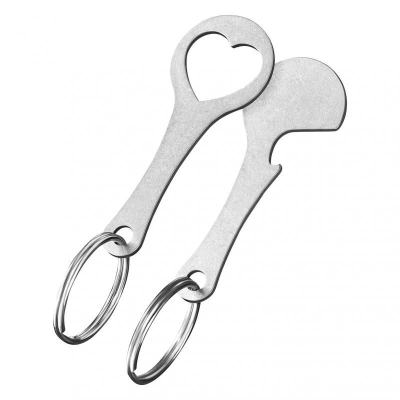 DIY Shopping Trolley Tokens Couple Key Chains Decorative Key Hooks Keyrings Aluminum Alloy Key Ring  Holder Keychain
