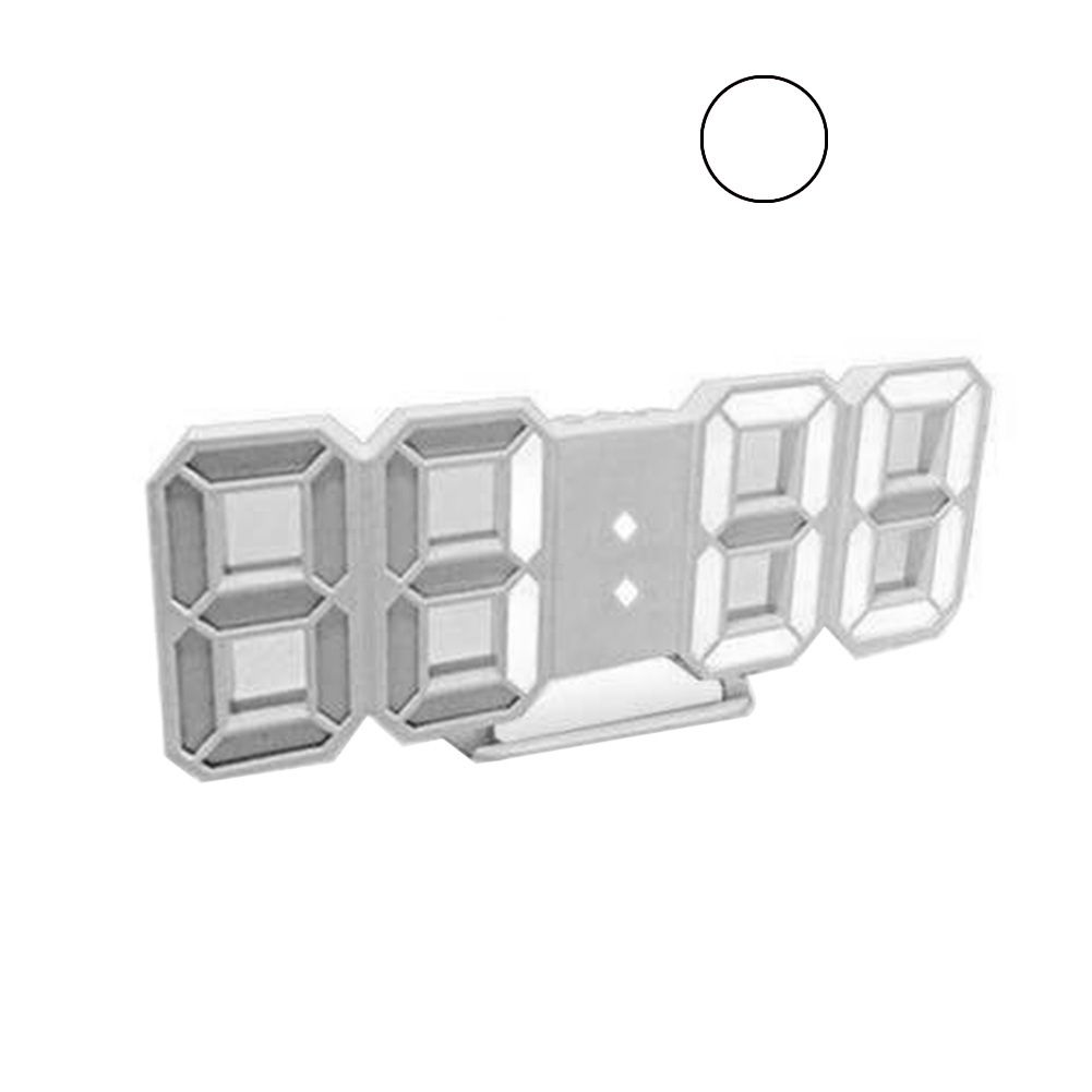 3D LED Digital 12/24 Hour Display Wall Snooze Alarm Clock Home Living Room Decor
