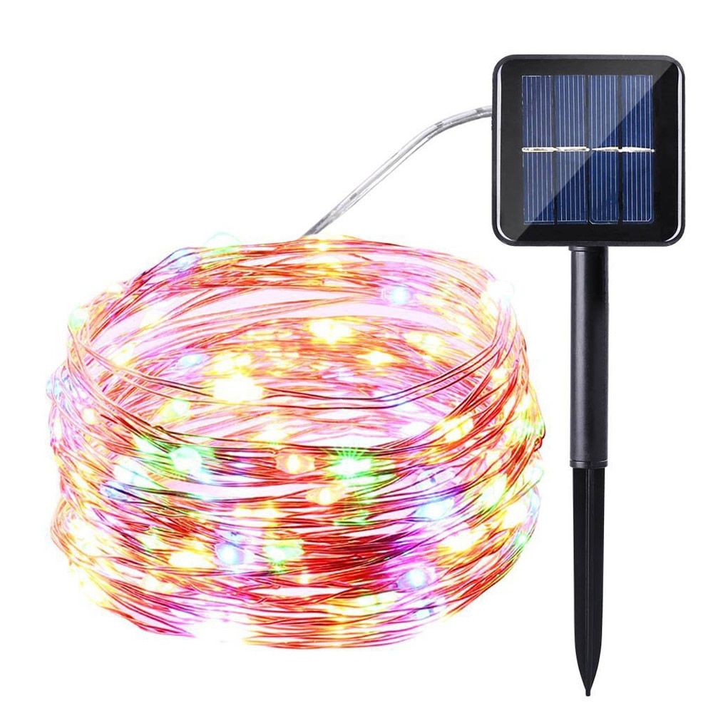 7/32m LED Solar String Light Outdoor Lamp Lights For Holiday Christmas Party Waterproof Fairy Lights Garden Garland Decoration--True white--32M