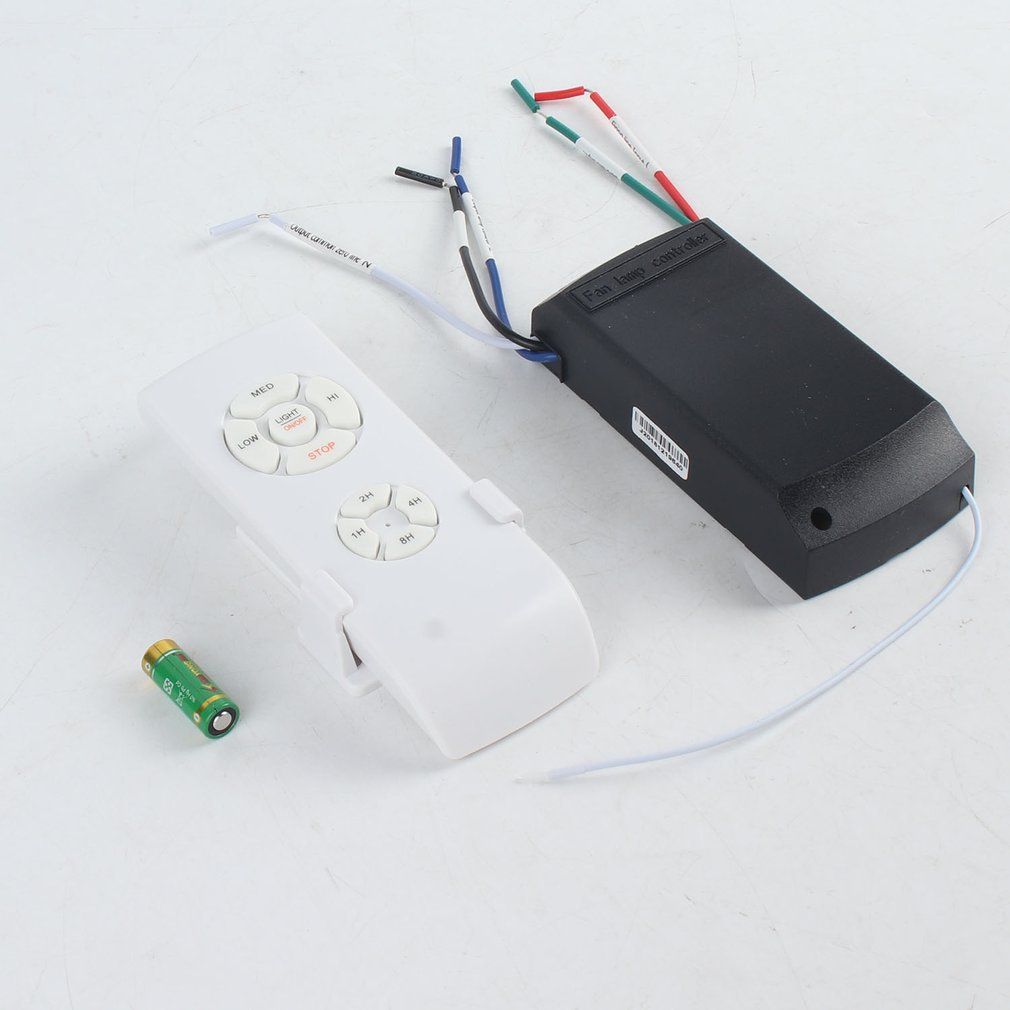 110-240V Ceiling Fan Lamp Remote Control Kit Timing Wireless Control Switch - white
