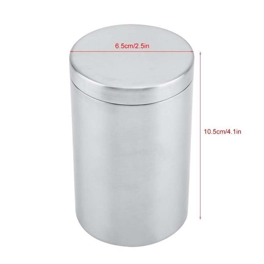Stainless Steel Can Tea Storage Box Round Case Candy Organizer Container