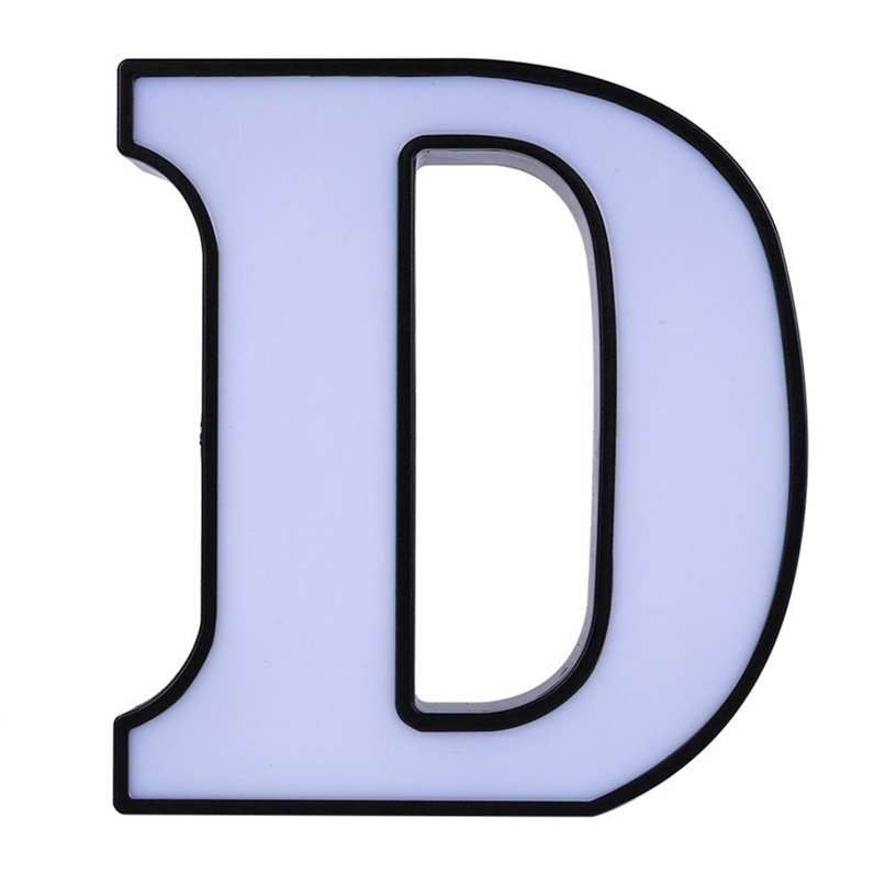 Plastic LED 26 English Alphabet Night Lamp Letter Shape Decoration Light for Birthday Propose Confession