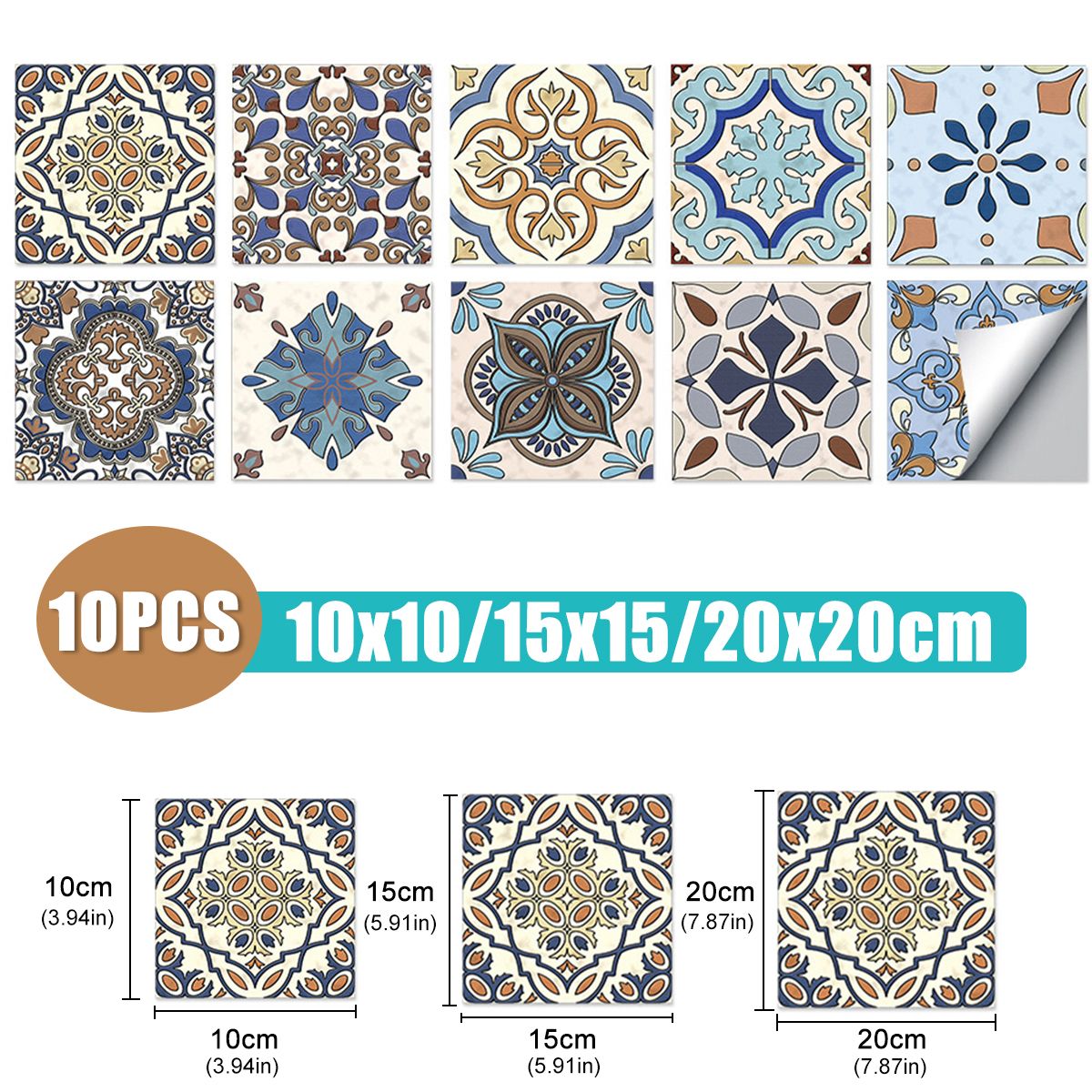 Light up life 10x10/15x15/20x20cm Wall Tiles Stickers Kitchen Bathroom Toilet Waterproof PVC