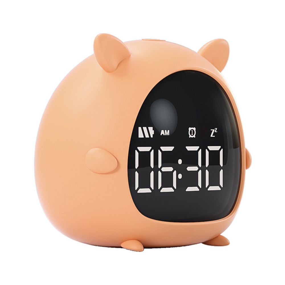 OIMG Cartoon Mini Usb Rechargeable Electronic Digital Display Alarm Clock For Kids