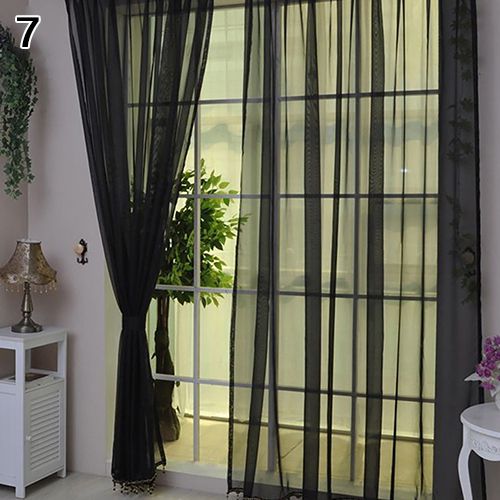 Lightweight Gauzy Valances Door Window Curtain Drape Sheer Home Wedding Decor