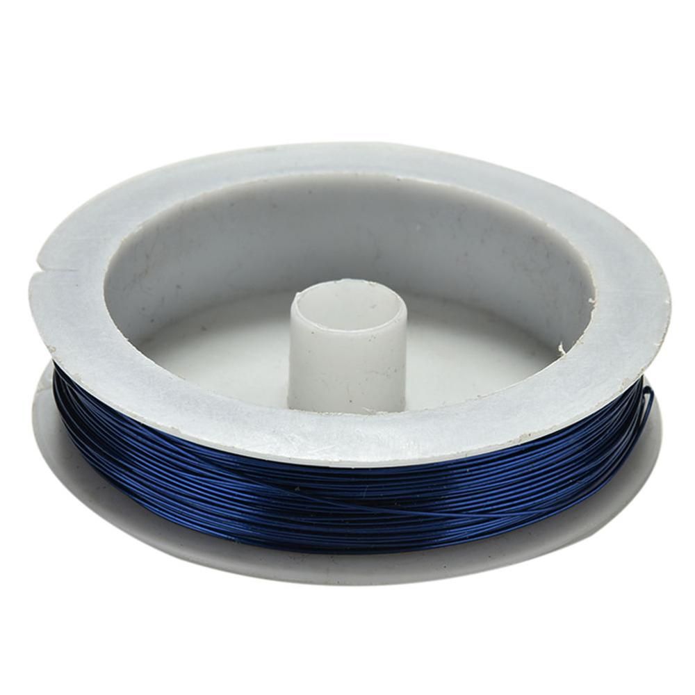 40m Iron Craft Wire 0.5mm Spool Soft DIY String Jewelry Craft Metal Wire for DIY Decorative Flowers Wreaths/Needle needle