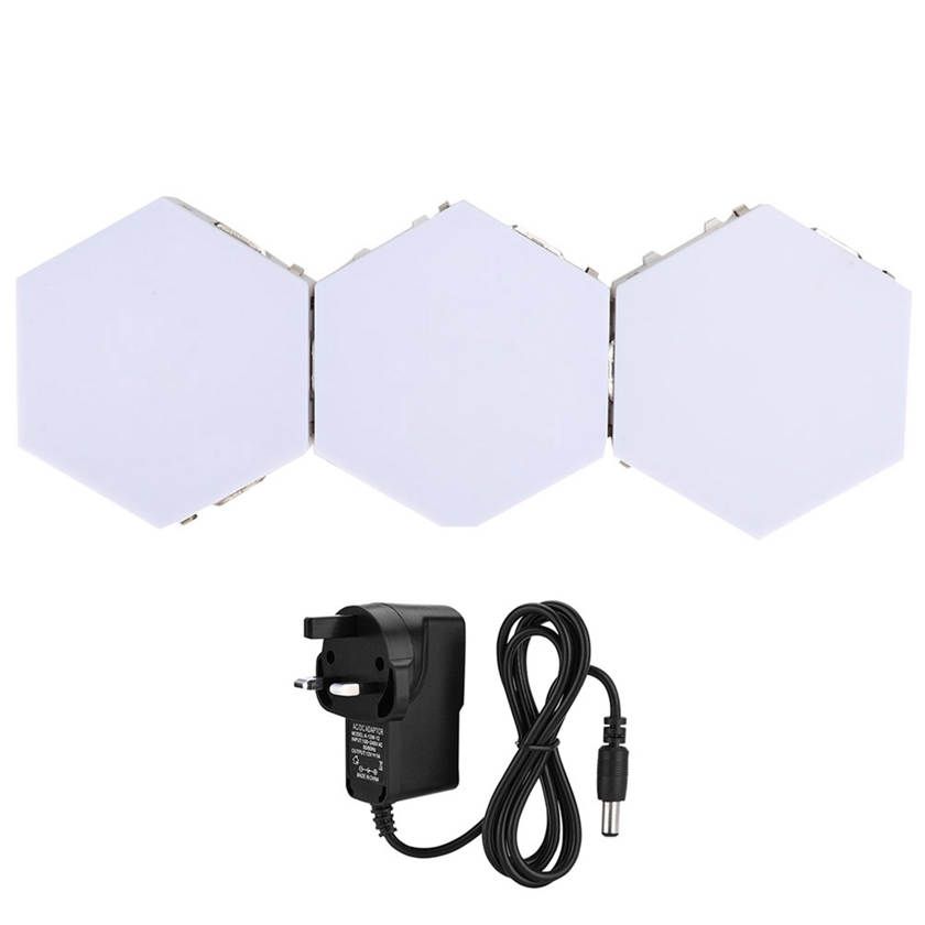 LED Touch Light 3Pcs Sensitive Intelligent Quanta Lamp Hex for Bedroom Wall 100-240V