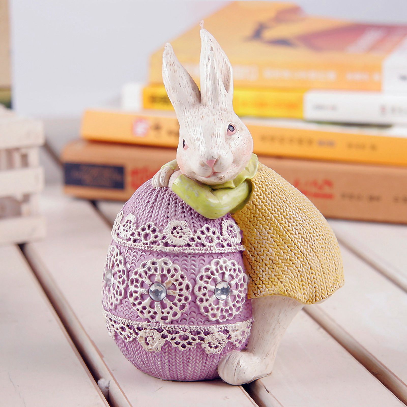 Easter Gift Rabbit Sculpture Home Party Children's Room Decoration C