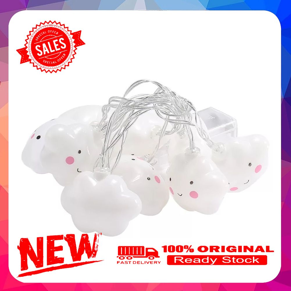 1.65m 10 LED Smile Cloud Fairy String Light Wedding Party Garden Decorative Lamp