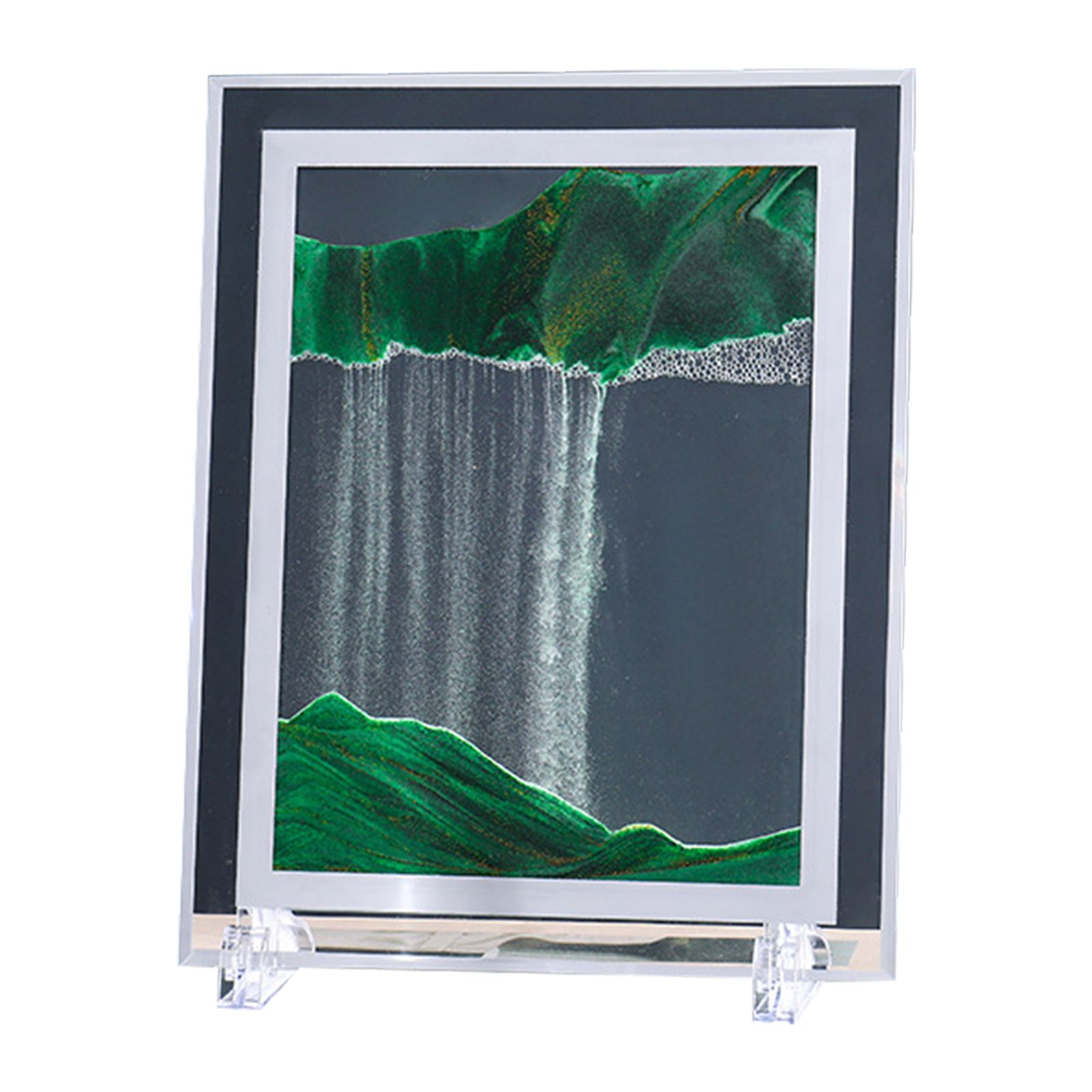 Moving Sand Art Picture Double Fed Beautiful Desktop Hourglass Picture
