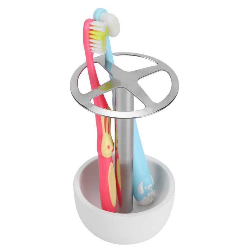 Himeng La 304 Stainless Steel Toothbrush Holder Punch-Free Storage Rack Stand Bathroom Accessories