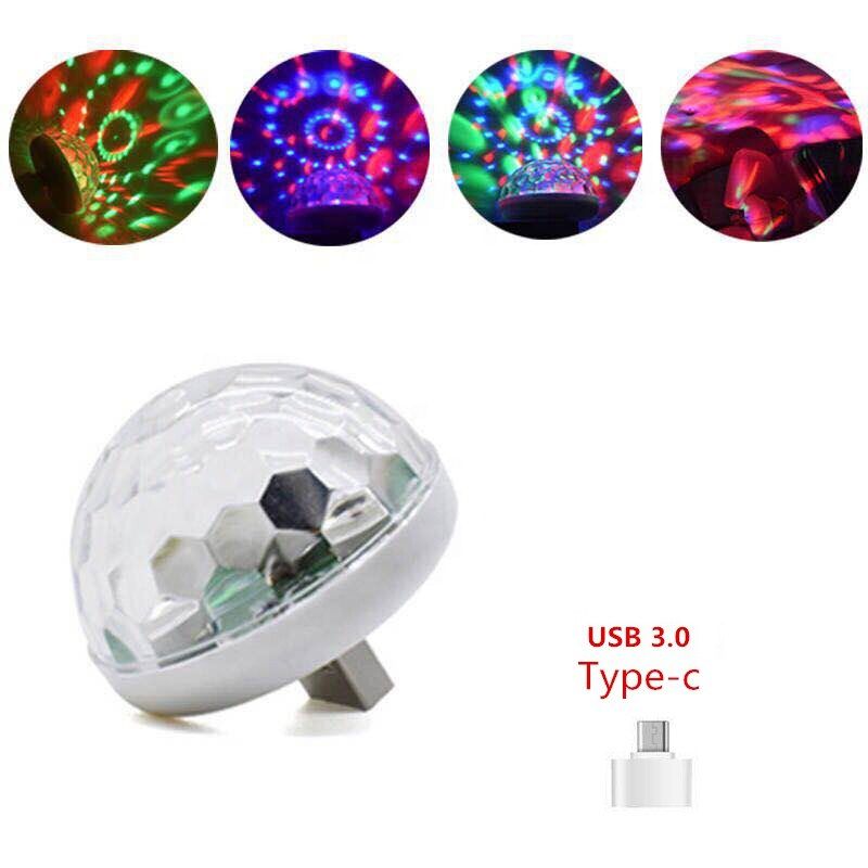 Magic Bulb Small Car Lamp Usb Party LED stage Light Dj Disco Ball Mini Led Disco Lights Compatible With Cellphone Port