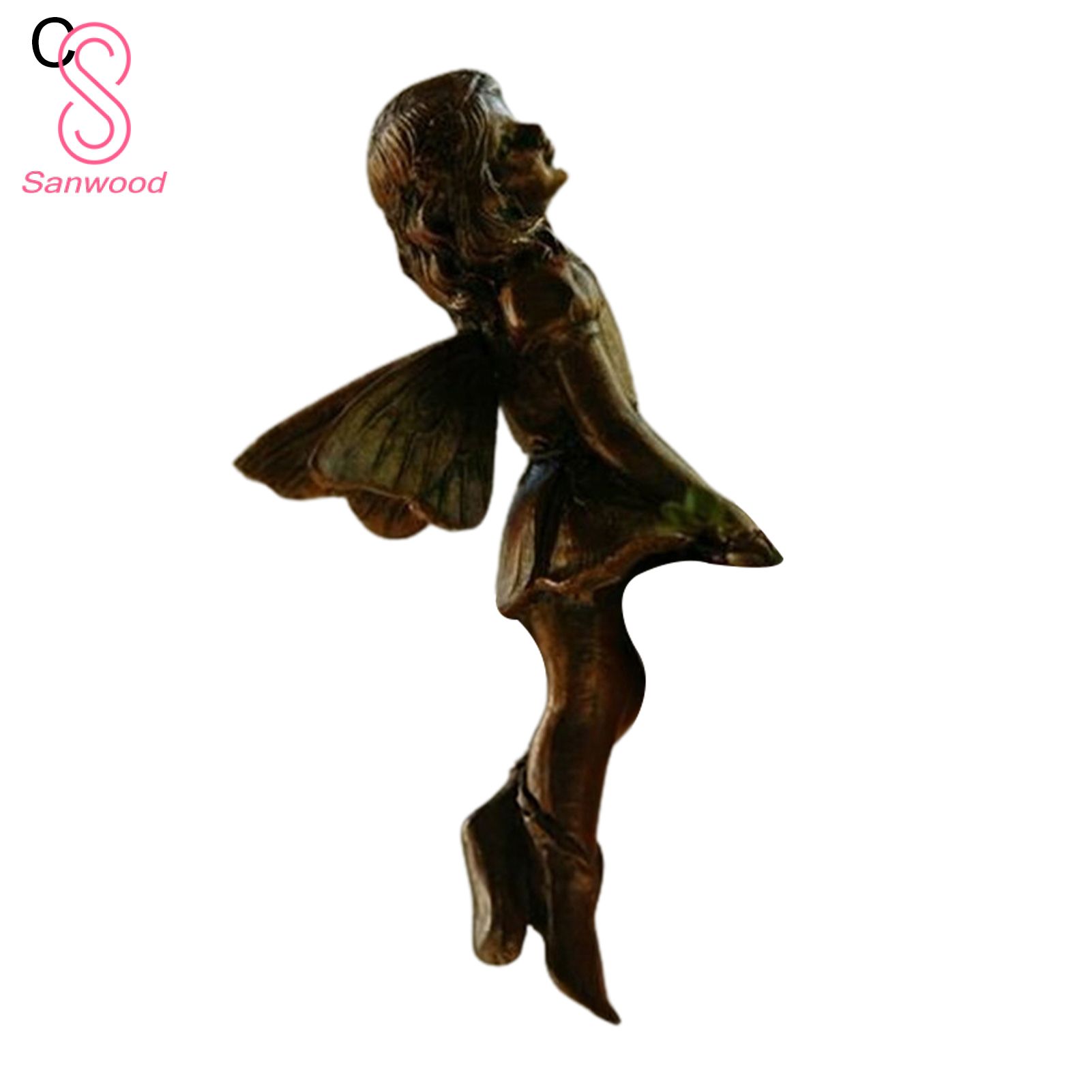 Fairy Sculpture Sturdy Fairy Combination Flower Basket Edge Figurine