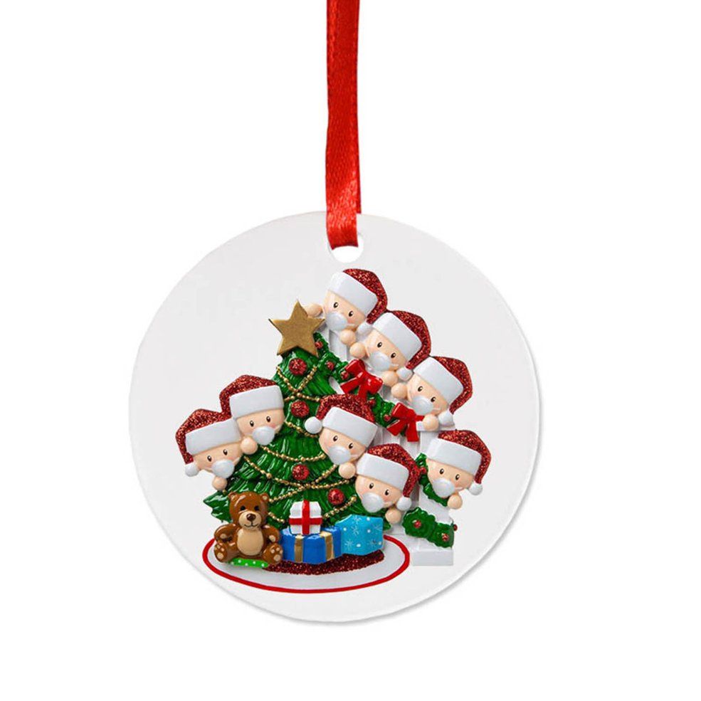 MA Personalized Pendant Christmas Ornaments mini cute Doll Decoration Pendant with Christmas Hat Christmas Ornaments