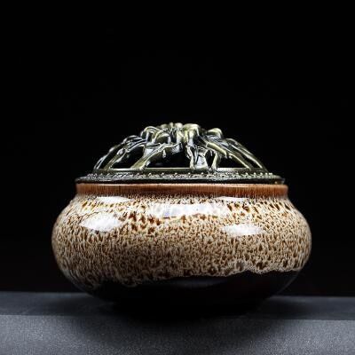 PINNY Chinese Antique Coil Incense Burner Ceramic Cone Censer Gift And Crafts Home Decorations Aroma Furnace Ceramic Metal Craft