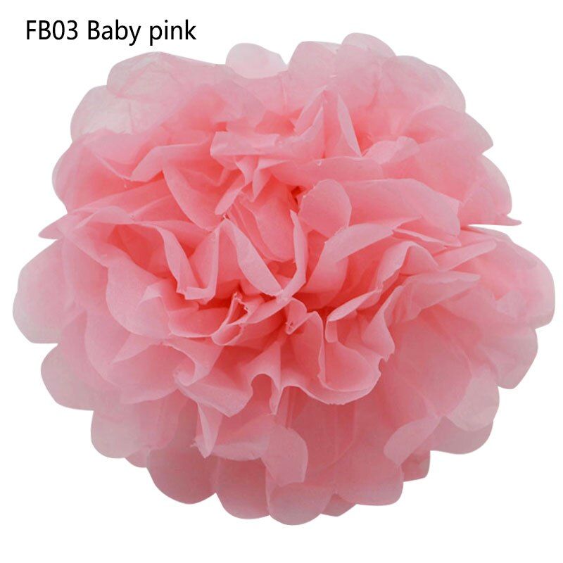5pcs/lot 10 15 20 25cm Tissue Paper Pom Poms Paper Flower Ball Pompom for wedding Party Home Decoration diy craft paper flower