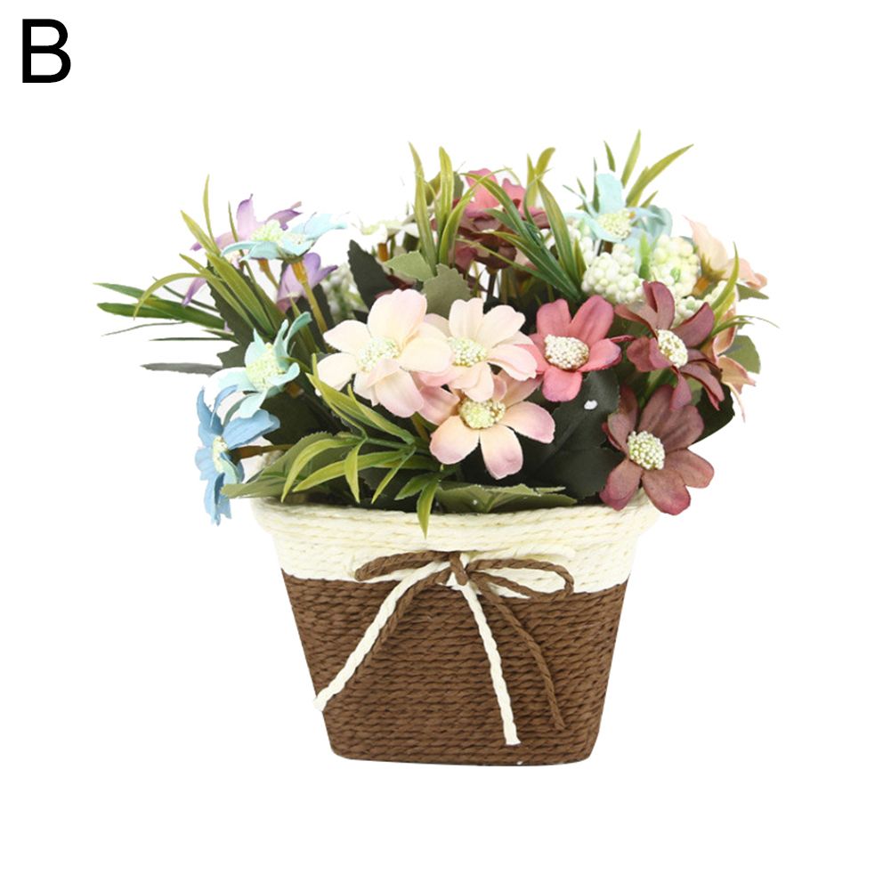 1Pc Artificial Flower Rattan Vine Pot Bonsai Home Garden Wedding Party DIY Decor
