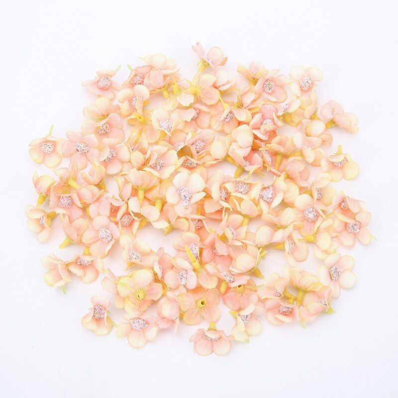 50/100Pcs 2cm Multicolor Daisy Flower Heads Mini Silk Artificial Flowers for Wreath DIY Scrapbooking Home Wedding Decoration