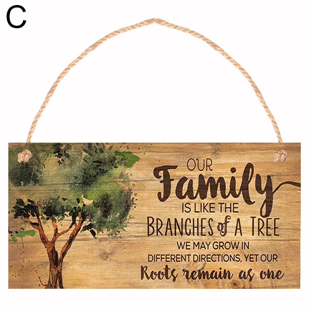 Countryside English Letters Wooden Wall Hanging Plaque Sign Pendant Home Decor