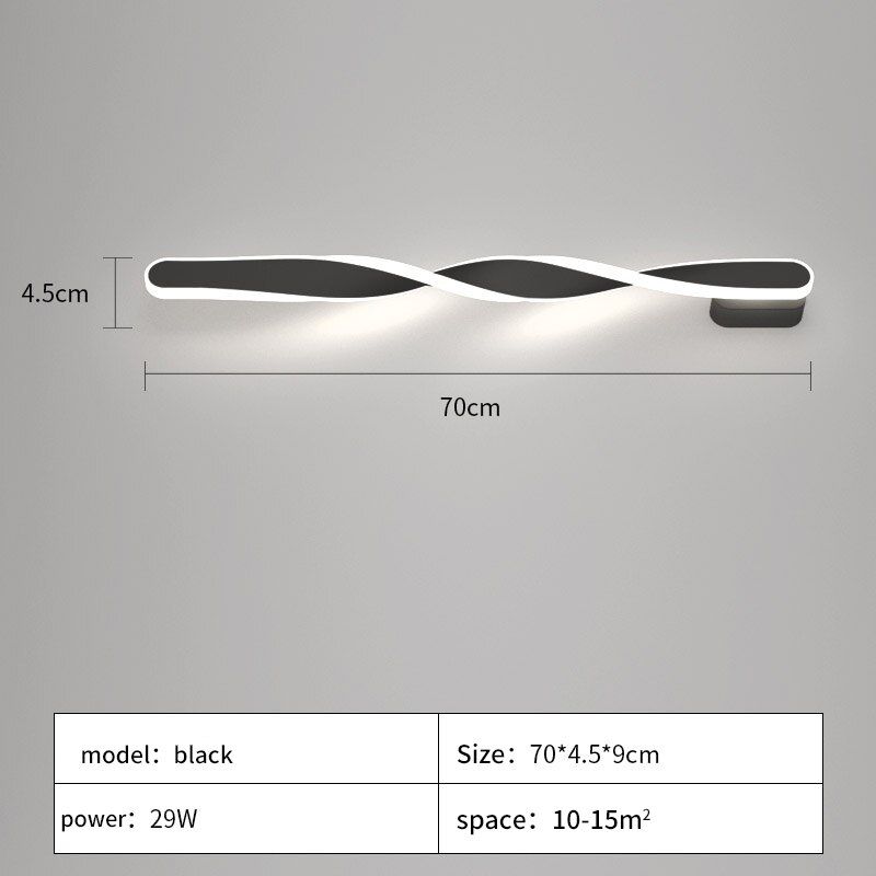 Modern Led Wall Lamp In The Living Room Bedroom Bedside Night Light TV Background Bathroom Corridor Home Decor Loft Furniture
